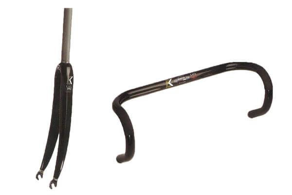 Photo of the first carbon road fork, the EMS
